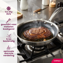 Cookinglife Bratpfanne HexaCook Hybride Pfanne ø 20 cm - NON STICK - geeignet für alle Wärmequellen - keramische Antihaftbeschichtung