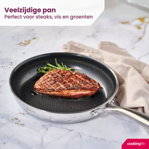 Cookinglife Bratpfanne HexaCook Hybride Pfanne ø 28 cm - NON STICK - geeignet für alle Wärmequellen - keramische Antihaftbeschichtung