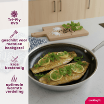 Cookinglife Bratpfannenset HexaCook Hybride Pfanne 2-teilig - ø 24 & 28 cm - NON STICK - geeignet für alle Wärmequellen - keramische Antihaftbeschichtung