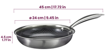 Cookinglife Pfannenset HexaCook Hybride Pfanne 3-teilig - Bratpfanne ø 24 & 28 cm + Wokpfanne Ø 28 cm - NON STICK - geeignet für alle Wärmequellen - keramische Antihaftbeschichtung