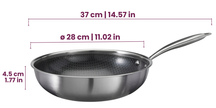 Cookinglife Pfannenset HexaCook Hybride Pfanne 3-teilig - Bratpfanne ø 24 & 28 cm + Wokpfanne Ø 28 cm - NON STICK - geeignet für alle Wärmequellen - keramische Antihaftbeschichtung