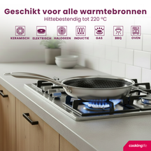 Cookinglife Bratpfanne HexaCook Hybride Pfanne ø 20 cm - NON STICK - geeignet für alle Wärmequellen - keramische Antihaftbeschichtung