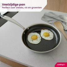 Cookinglife Bratpfanne HexaCook Hybride Pfanne ø 20 cm - NON STICK - geeignet für alle Wärmequellen - keramische Antihaftbeschichtung