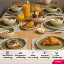 Cookinglife Frühstücksteller Mos grün ø 21 cm - 6 Stück