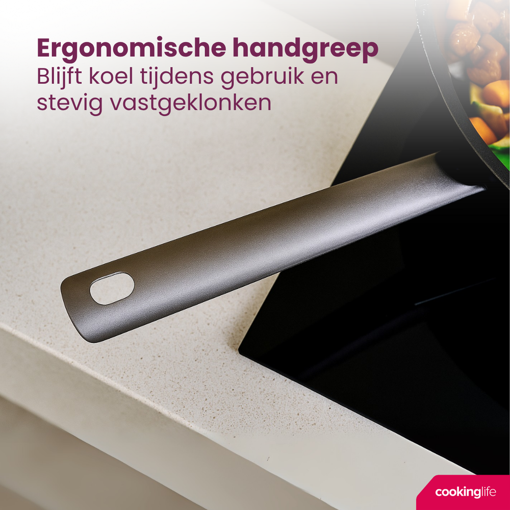 Cookinglife Bratpfannenset ProForge Ø 24 und 28 cm – geeignet für alle Wärmequellen – keramische Antihaftbeschichtung 