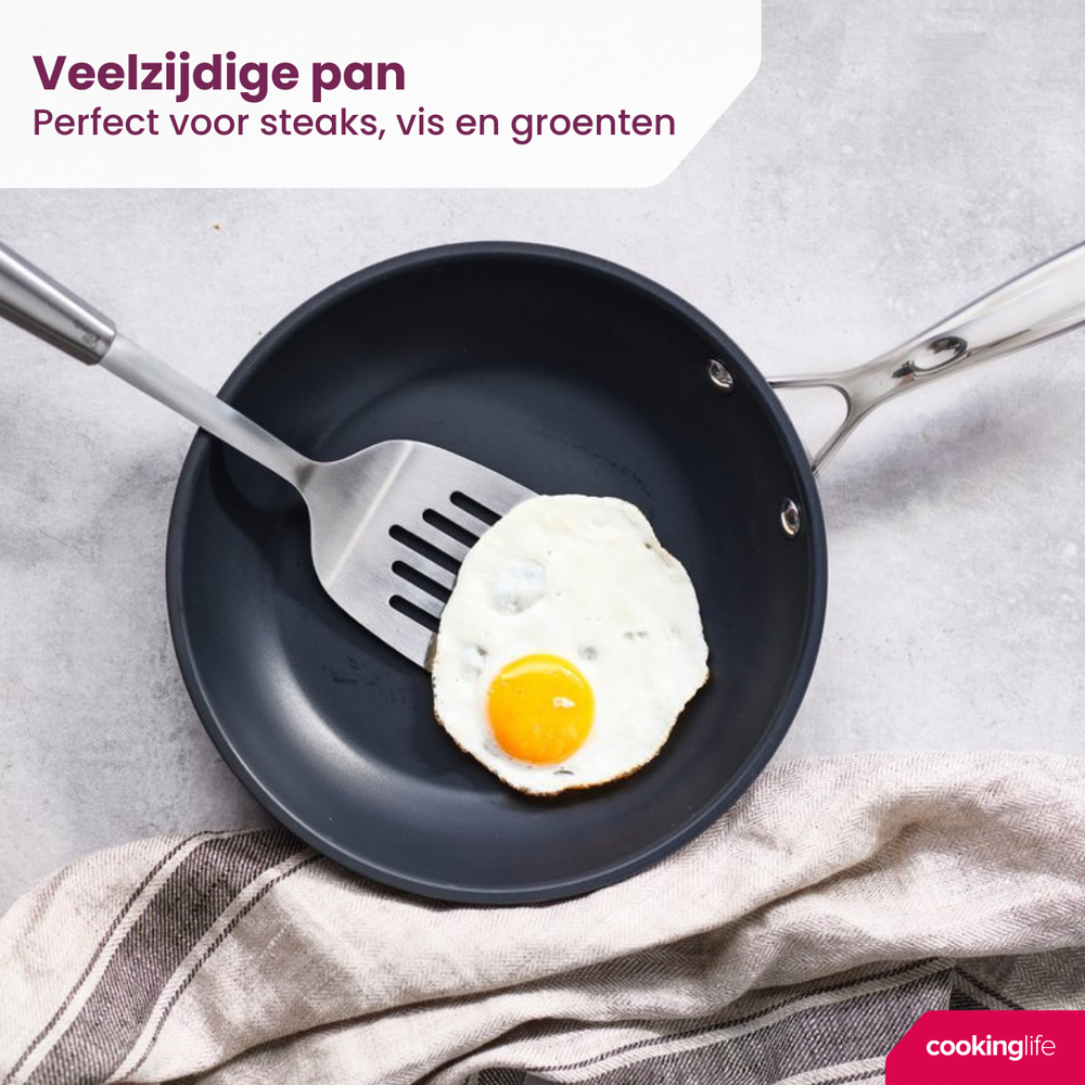Cookinglife Bratpfanne Revolt Ø 24 cm – geeignet für alle Wärmequellen – keramische Antihaftbeschichtung