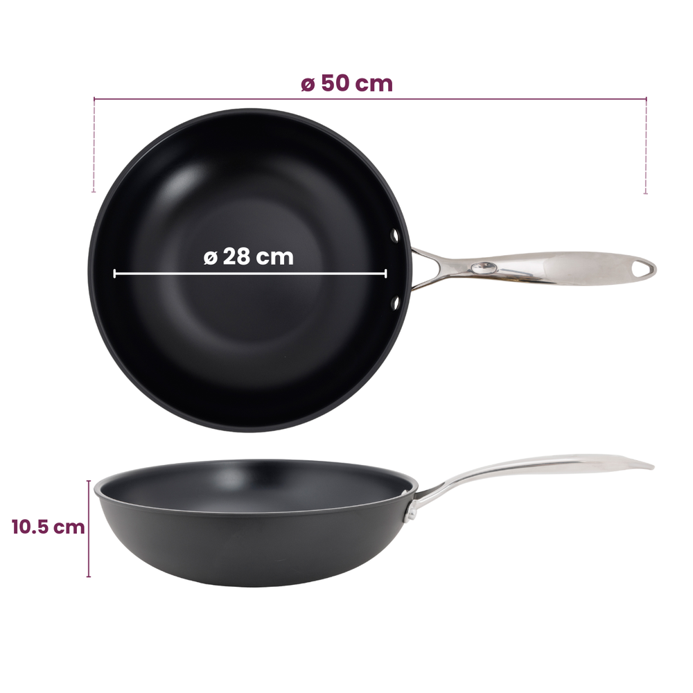 Cookinglife Wokpfanne Revolt Ø 28 cm – keramische Antihaftbeschichtung – geeignet für alle Wärmequellen