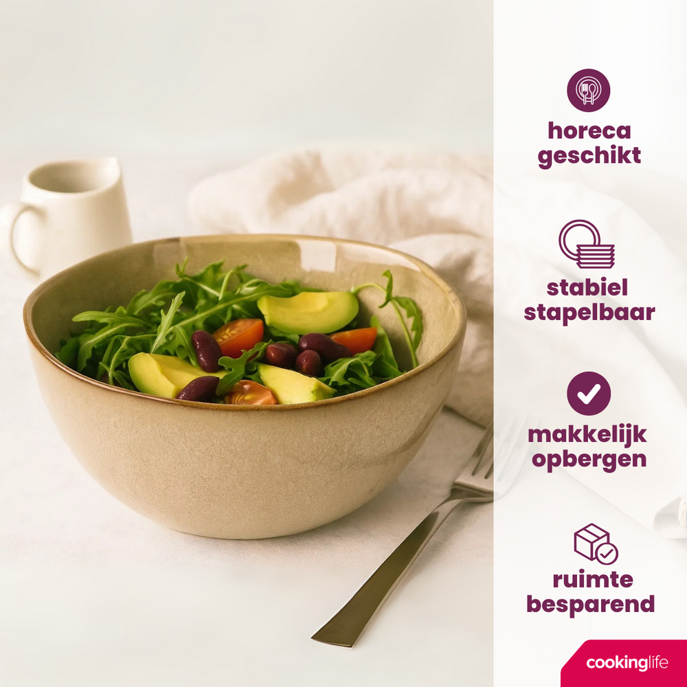 Cookinglife Suppenschalen / Schalen Sabi Beige ø 15 cm - 6 Stück