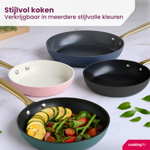 Cookinglife Bratpfannenset Style Schwarz Ø 24 und 28 cm – geeignet für alle Wärmequellen – keramische Antihaftbeschichtung