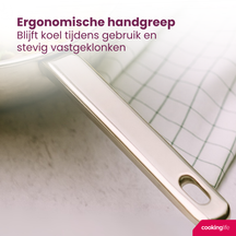Cookinglife Bratpfannenset Superior Triply Edelstahl 3-teilig - ø 20, 24 & 28 cm - geeignet für alle Wärmequellen - ohne Antihaftbeschichtung