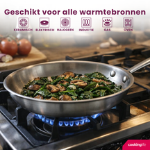 Cookinglife Bratpfannenset Superior Ø 24 und 28 cm – geeignet für alle Wärmequellen – ohne Antihaftbeschichtung