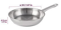 Cookinglife Bratpfannenset Superior Triply Edelstahl 3-teilig - ø 20, 24 & 28 cm - geeignet für alle Wärmequellen - ohne Antihaftbeschichtung