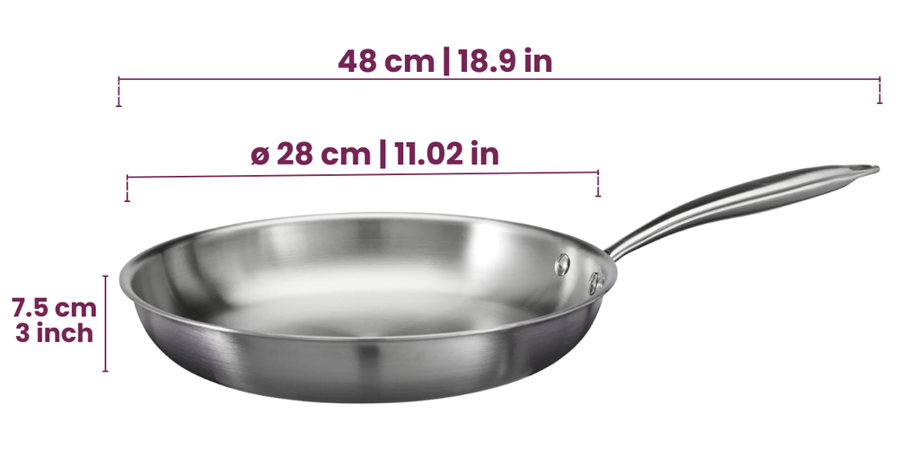 Cookinglife Bratpfannenset Superior Ø 24 und 28 cm – geeignet für alle Wärmequellen – ohne Antihaftbeschichtung
