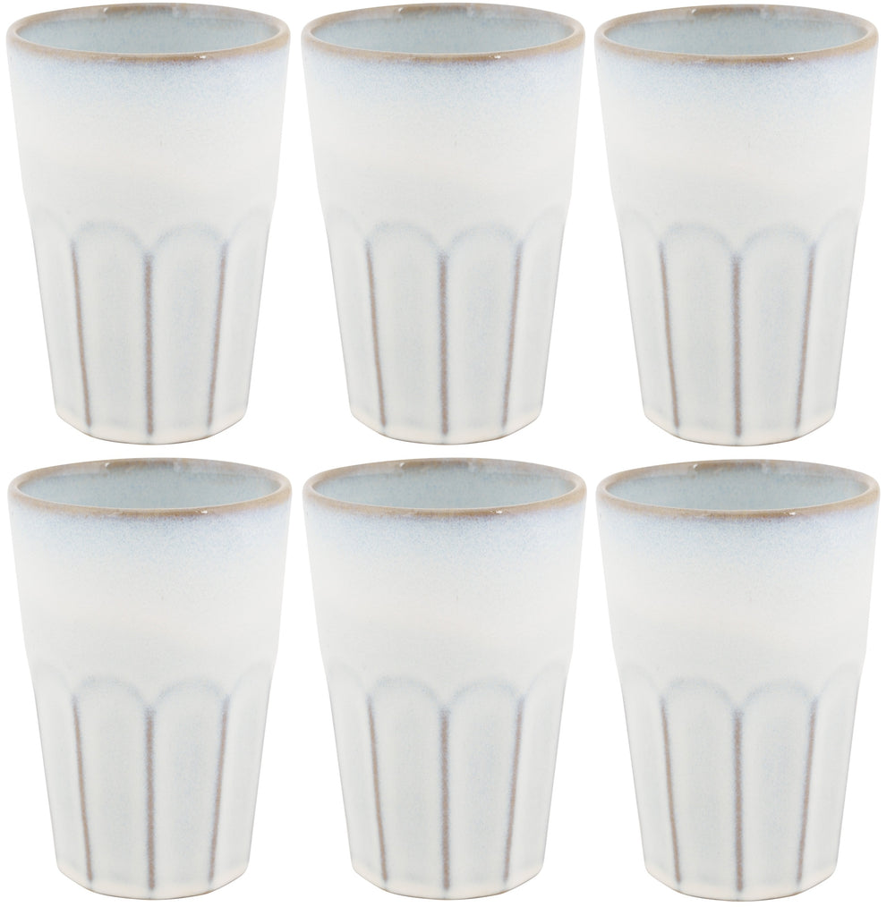 Cosy & Trendy Latte Macchiato Becher Bistro Vintage White 450 ml - 6 Stück