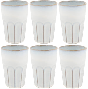 Cosy & Trendy Latte Macchiato Becher Bistro Vintage White 450 ml - 6 Stück