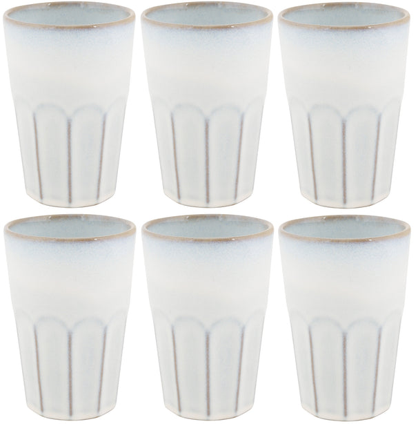 Cosy & Trendy Latte Macchiato Becher Bistro Vintage White 450 ml - 6 Stück