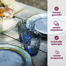 Cosy & Trendy Speiseteller Laguna Blau Grau ø 27 cm - 4 Stück