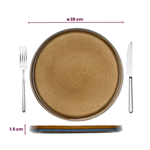 Cosy & Trendy Geschirrset Quintana Amber 18-teilig / 6 Personen - 6 Speiseteller, 6 Suppenteller und 6 Frühstücksteller