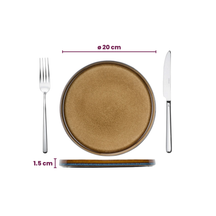 Cosy & Trendy Geschirrset Quintana Amber 18-teilig / 6 Personen - 6 Speiseteller, 6 Suppenteller und 6 Frühstücksteller
