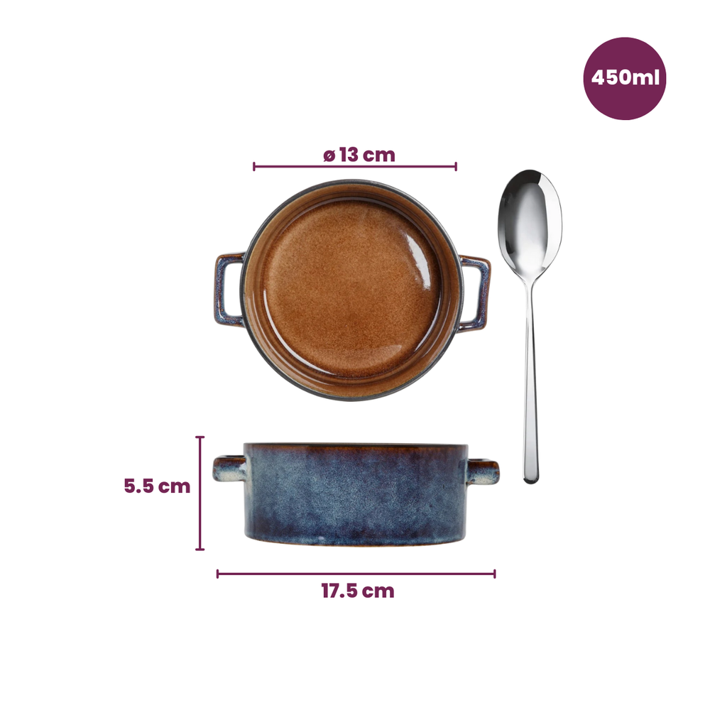 Cosy & Trendy Suppenschalen / Schalen - Quintana Amber ø 13 cm / 450 ml - 4 Stück