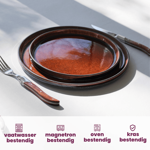 Cosy & Trendy Frühstücksteller / Dessertteller - Quintana Amber ø 22 cm - 4 Stück
