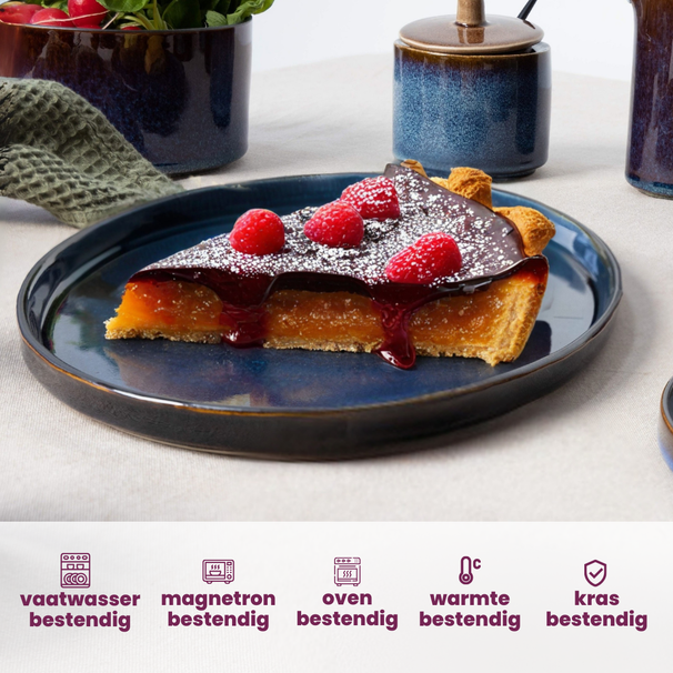 Cosy & Trendy Frühstücksteller / Dessertteller - Quintana Blue ø 22 cm - 4 Stück