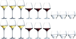 Chef & Sommelier Weinglas-Set Open Up (Rotweingläser & Weißweingläser & Wassergläser) – 18-teiliges Set – 6 Rotweingläser, 6 Weißweingläser und 6 Wassergläser