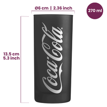 Coca Cola Gläser - Longdrinkgläser - Erfrischungsgetränkgläser - Schwarz 270 ml - 6 Stück