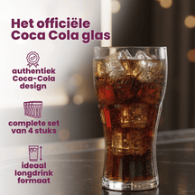Coca Cola Gläser - Longdrinkgläser - Erfrischungsgetränkgläser - Transparent 370 ml - 4 Stück