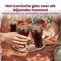 Coca Cola Gläser - Longdrinkgläser - Erfrischungsgetränkgläser - Transparent 370 ml - 4 Stück
