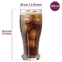 Coca-Cola-Gläser – Longdrinkgläser – Softdrinkgläser – Crown Cap – 350 ml – 4 Stück