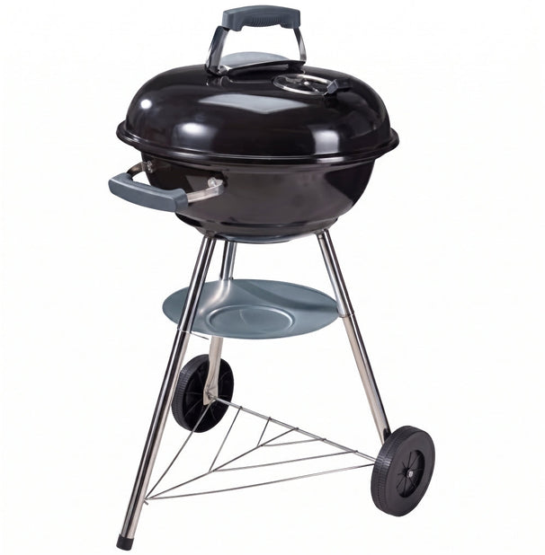 Cookinglife Kugelgrill mit Rädern Fire & Flavour - Holzkohle - 45 cm - Schwarz
