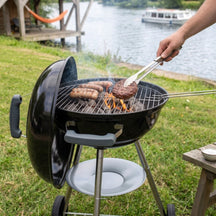 Cookinglife Kugelgrill mit Rädern Fire & Flavour - Holzkohle - 45 cm - Schwarz