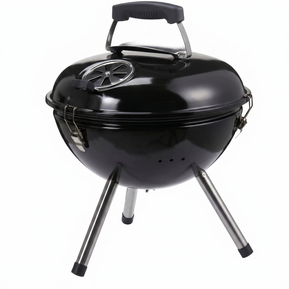 Cookinglife Kugelgrill mit Füßen Fire & Flavour - Holzkohle - 39 cm - Kompakt - Schwarz