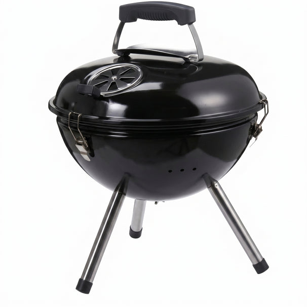 Cookinglife Kugelgrill mit Füßen Fire & Flavour - Holzkohle - 39 cm - Kompakt - Schwarz