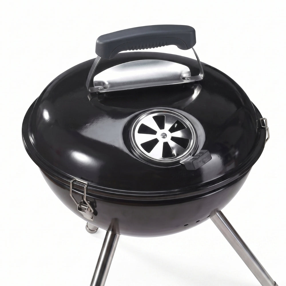 Cookinglife Kugelgrill mit Füßen Fire & Flavour - Holzkohle - 39 cm - Kompakt - Schwarz