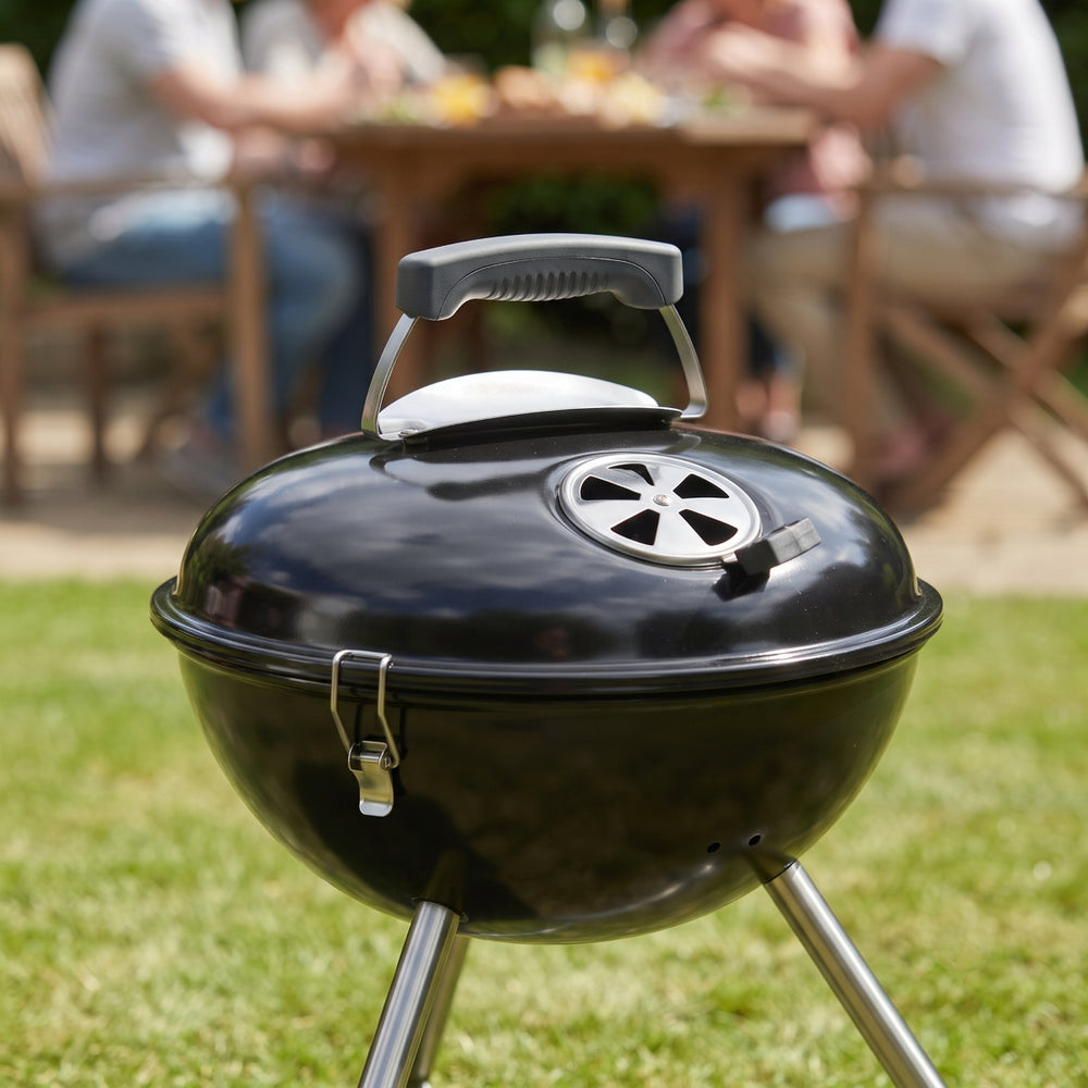 Cookinglife Kugelgrill mit Füßen Fire & Flavour - Holzkohle - 39 cm - Kompakt - Schwarz