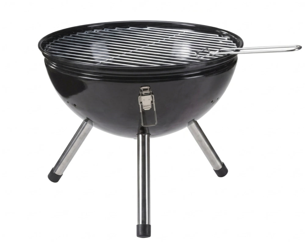 Cookinglife Kugelgrill mit Füßen Fire & Flavour - Holzkohle - 39 cm - Kompakt - Schwarz