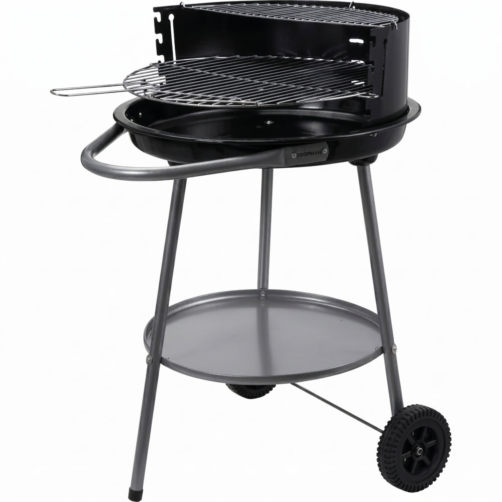 Cookinglife Halboffene BBQ mit Rädern Fire & Flavour - Holzkohle - 51 cm - Schwarz