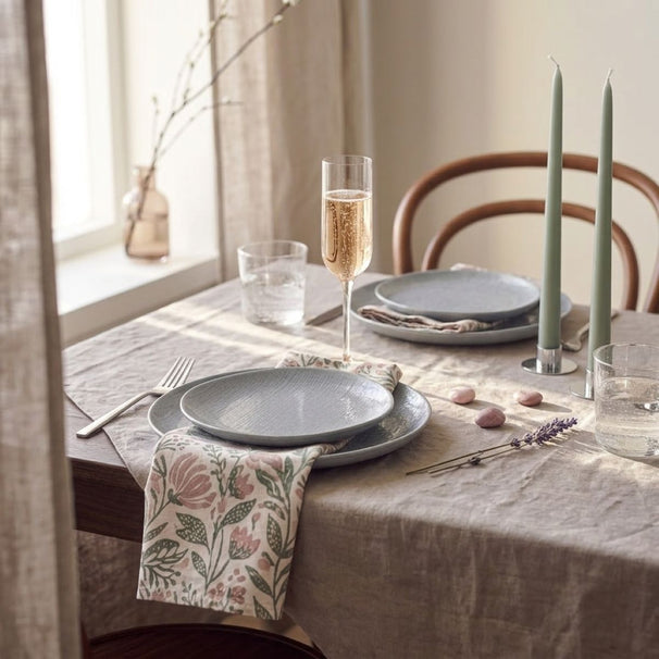 Cookinglife Geschirrset Linen Grey 18-teilig / 6 Personen - 6 Speiseteller, 6 Frühstücksteller und 6 Schalen