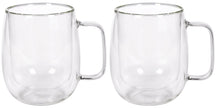 Cookinglife Doppelwandige Latte Macchiato- / Teegläser mit Henkel - 400 ml - 2 Stück