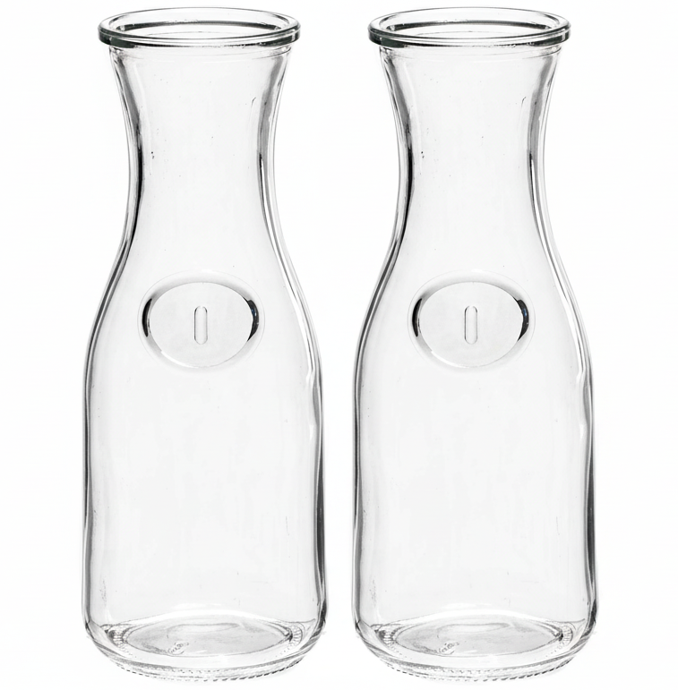 Cookinglife Karaffe / Wasserkaraffe – 1 Liter – 2er-Set