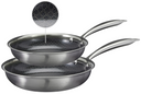 Cookinglife Bratpfannenset HexaCook Hybride Pfanne 2-teilig - ø 24 & 28 cm - NON STICK - geeignet für alle Wärmequellen - keramische Antihaftbeschichtung