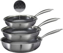 Cookinglife Pfannenset HexaCook Hybride Pfanne 3-teilig - Bratpfanne ø 24 & 28 cm + Wokpfanne Ø 28 cm - NON STICK - geeignet für alle Wärmequellen - keramische Antihaftbeschichtung