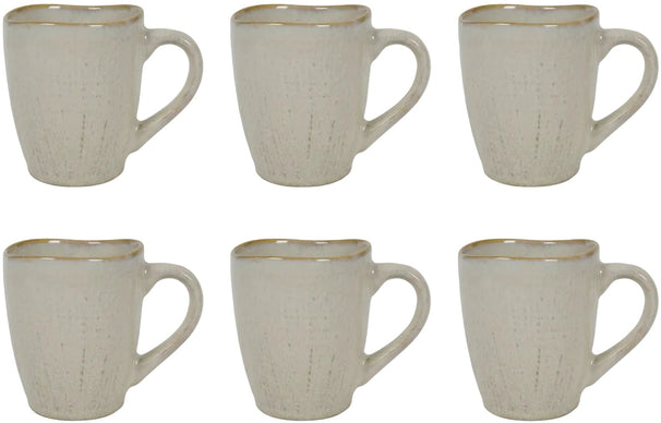 Cookinglife Kaffeetassen Linen Beige 340 ml – 6 Stück