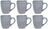 Cookinglife Kaffeetassen Linen Grey 340 ml – 6 Stück