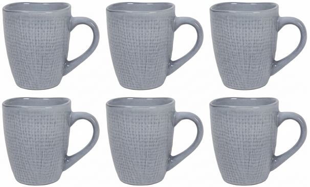 Cookinglife Kaffeetassen Linen Grey 340 ml – 6 Stück