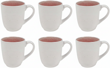 Cookinglife Kaffeetassen Nola Rosa 330 ml – 6 Stück