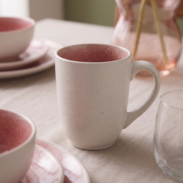Cookinglife Kaffeetassen Nola Rosa 330 ml – 6 Stück