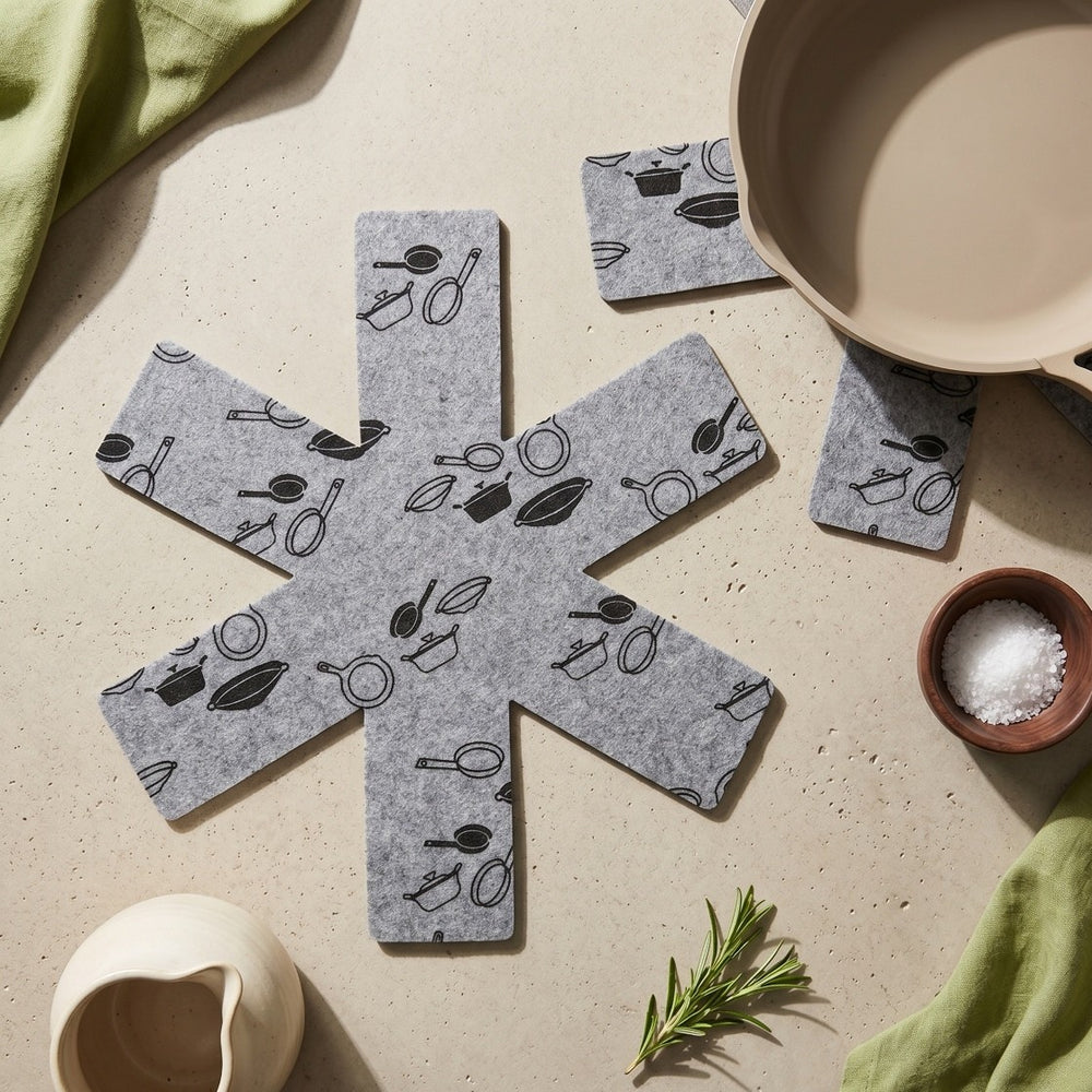 Cookinglife Pfannenbeschützer Grau ø 37,5 cm - 2 Stück
